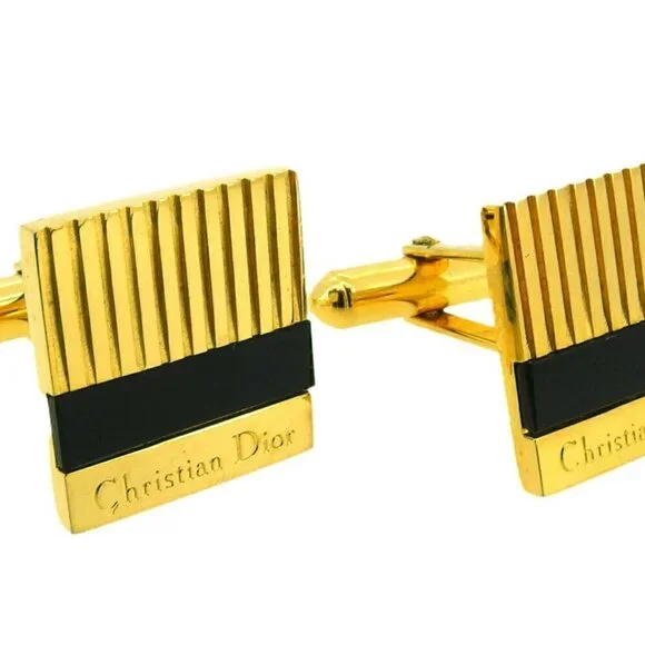 Dior cuff logo Gold hardware Authentic Used - Picture 4 of 10